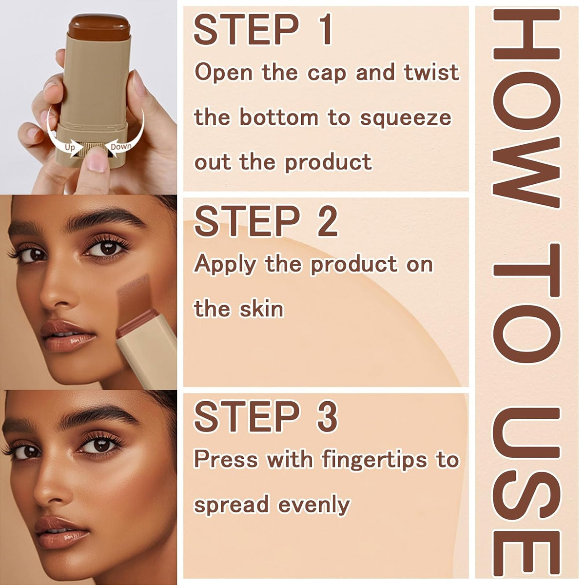 Tinted Moisturizer Serum for Boost Skin Tint, Solid Foundation Stick #01