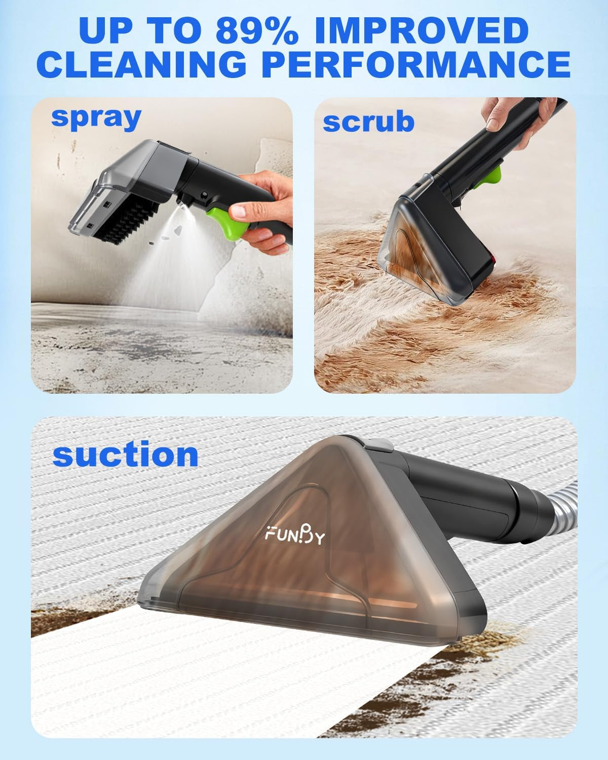 Portable Carpet Cleaner Machine, Carpet & Upholstery Cleaner Machine 15KPA
